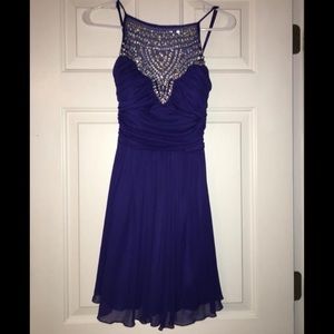 A blue homecoming dress